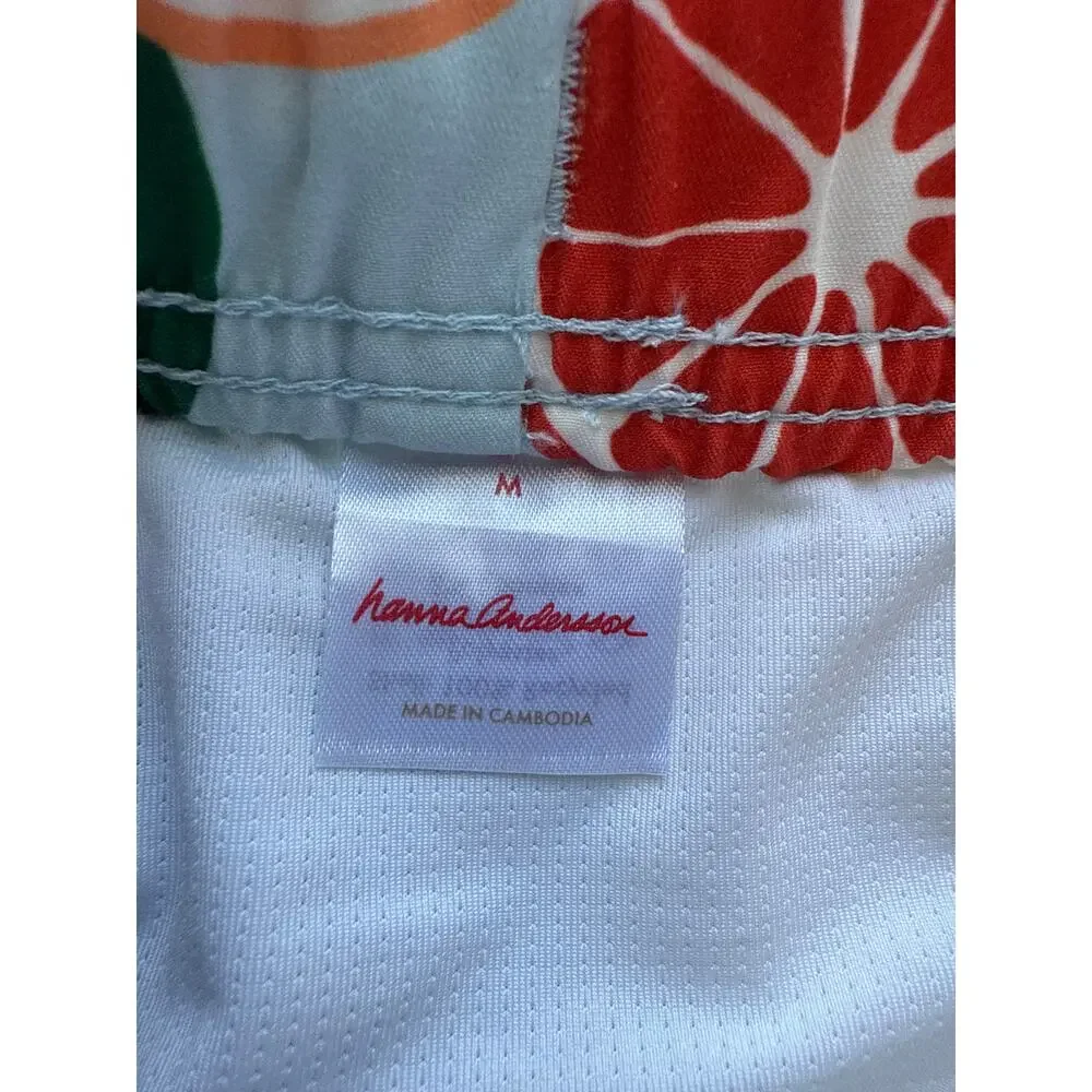 Hanna Andersson Men's Citrus Fruit Print Swim Trunks Size Medium New